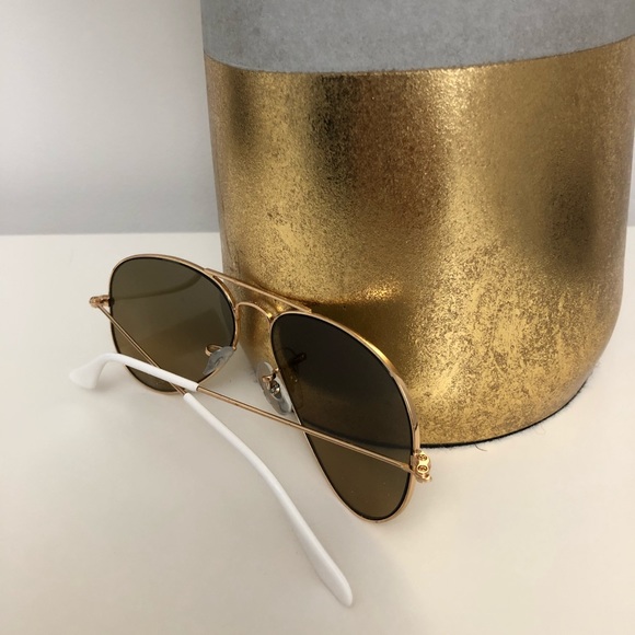 RAY-BAN rose gold aviator sunglasses main image 3